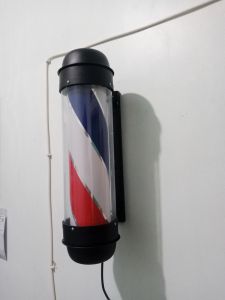 lampu barberpole untuk barbershop bisa berputar