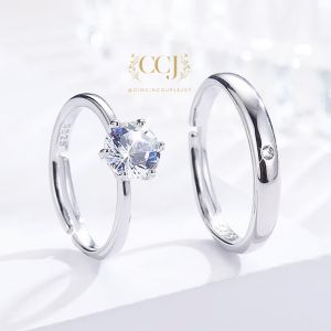 Cincin Couple Silver Adjustable S20 | Pasangan | Nikah | Lamaran | Hadiah | Tunangan 925 Perak | Aksesoris Pria Wanita