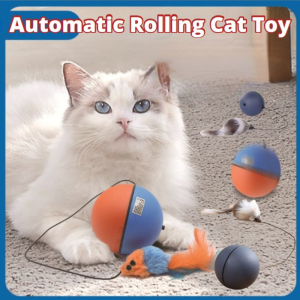Automatic Rolling Cat Toy Smart Interactive Kitten Ball Self-Hi Relaxing Plush Cat Teaser