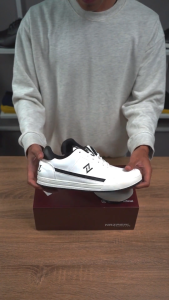 NAZREAL FOOTWEAR - Sepatu Sneakers Casual Pria Terbaru Leonardo White Black APN028