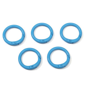 5/10Pcs Colorful Alloy O Ring Keychain Spring Clasp Key Chain Open Round Carabiner Buckle Connector for DIY Jewelry Making