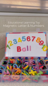 Magnetic Board Alphabet Literacy And Spelling Montessori Early Educational Toys with Storage Box