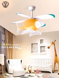 Quạt trần phòng ngủ cho bé LGFAN706V | Quạt trần thiết kế phòng ngủ trẻ em | Quạt trần trang trí phòng ngủ có đèn cho bé