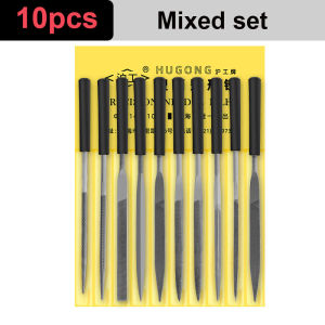 New Premium Needle File Set High-Carbon Steel Files with Non-Slip Ergonomic Handles for Precise Filing on Wood Plastic Model
