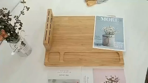 【Ready Stock】Bamboo Cheese Board Wood Cheese Board Bamboo Tableware Cheese Plate set Western Cutlery Fork Dessert Fruit Pizza Plate Multifunctional Plate