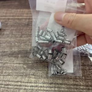 20 Pcs Stainless Steel End Cap Leather Rope End Buckle Hanging Hole Suitable for 2/3/4/5/6mm Rope Bracelet Connector Accessories
