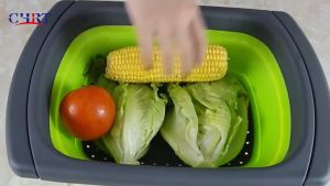 SPEEDS Alat Pengering Lipat Cuci baskom buah sayur piring / saringan lipat 206-8