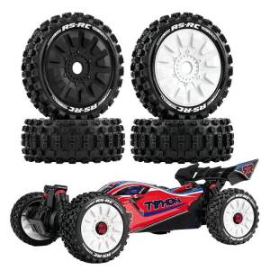 4PCS 118mm RC Off-Road Buggy Truck Monster Tires Wheels for 1/7 1/8 Traxxas Arrma RS569 RC Car Upgrade Part