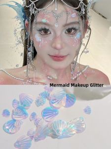Colorful Fish Tail Sequins Mermaid Princess Makeup Shell Facial Decoration Double-sided Adhesive Fish Scale Beauty Tool