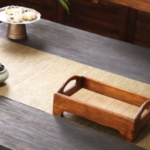 ถาดไม้ไผ่ไม้จริง ถาดรองวางอุปกรณ์นวด ถาดสไตล์วินเทจสไคล์เอเชียตะวันออกเฉียงใต้ ถาดไม้ไผ่ ถาดวางอุปกรณ์ในห้องน้ำ ถาดไม้สวยงาม
