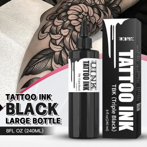 UINK Triple Black Tattoo Ink 8oz Black Tattoo Ink 240ml Pigment Supplies Black Premium Tattoo Ink Long Lasting