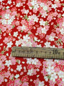 Vải Đỏ in Vàng Mới Năm Mới Bằng Cotton 100% Cho Túi Xách Giày Mũ Quần Áo Thủ Công DIY Vải Cotton Họa Tiết Hình Học