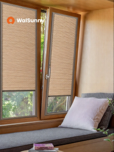 Push Pull No-drill Cellular Shades for Kitchen and Bathroom Windows