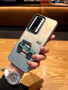เคสโทรศัพท์มือถือแบบหนา 70 ชิ้น ดีไซน์รถ Off-Road สำหรับ Redmi K90 K80 pro Note15 แบบมีเลเซอร์ ด้านหลังด้าน ดีไซน์ชาย