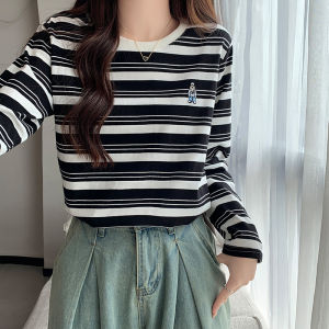 La Chapelle Womens Slim Fit Long Sleeve T-Shirt Pure Cotton Base Shirt Inner Wear Spring Summer New Arrival Korean Style