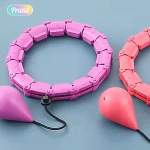 PRANA 24 Knots Massage Hula Hoop Portable / Smart Hula Hoop Ring Adjustable Knots Hemat Tempat PN-FBB5051