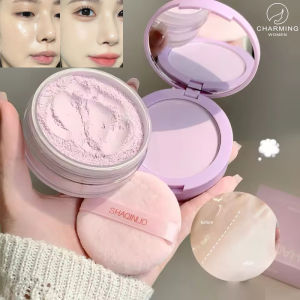【Charming women】Double Effect Translucent Powder Natural Face Long Lasting Oil Controlling Contouring Powder Waterproof Matte Setting Powder