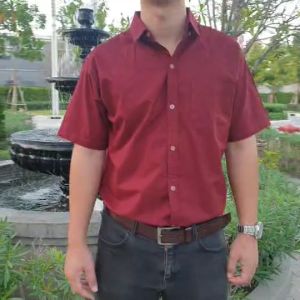 🔥สีใหม่ 🔥 เสื้อเชิ้ตผู้ชาย สีเเดงเบอร์กันดี้ ผ้า COTTON ใส่สบาย ทรงตรง ไซค์ M-3XL ตรงปก สินค้าพร้อมส่ง