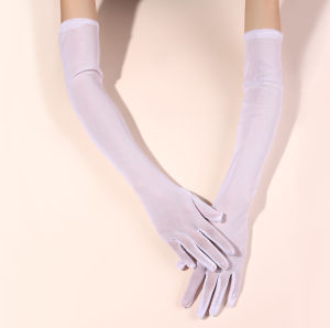 WRELS | Women Thin Lace Gloves Breathable Mesh Anti-UV Summer Driving Gloves Etiquette Elegant Party Cosplay Elastic Long Lace Gloves