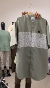 Baju Couple Koko Pria Dewasa/Baju Anak Koko Laki Laki Muslim Pria