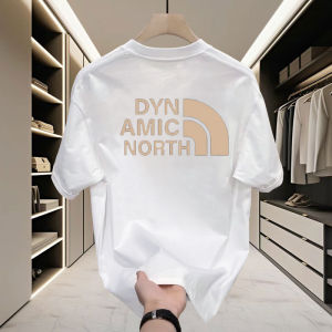 Áo Thun Nam Tay Ngắn Cotton Nguyên Chất Mùa Hè Rộng Rãi Đa Năng Cổ Tròn in Họa Tiết Thời Trang Mỹ Thường Ngày