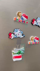 [SG Ready Stock] Singapore Flag PVC Fridge Magnet Cute Cartoon Magnetic Sticker Home Kitchen Decor Souvenir Gift for Refrigerator Whiteboard