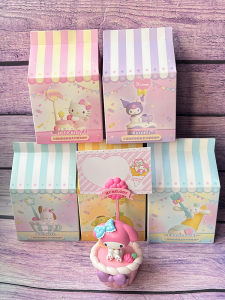 Sanrio Hello Kitty Large Ear Dog Pachatoy Family Dessert Series Figurine Collectible PVC Home Decoration Gift Item