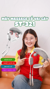 Máy massage cổ vai gáy pin sạc Nikio ST-321 - Công nghệ xoa bóp kết hợp chườm nóng giảm đau nhức cổ