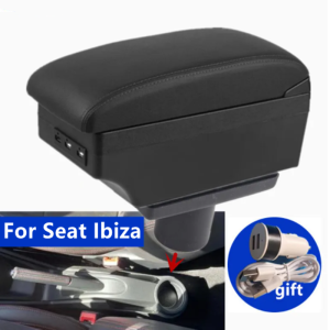 For Seat Ibiza Armrest Box For Seat Ibiza 6j Ibiza 6L Car Armrest Auto Storage box 2010-2019 Dedicated Retrofit Car Accessories