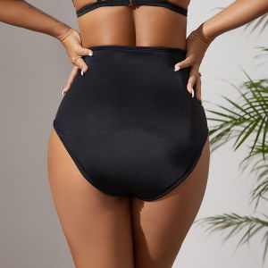 กางเกงว่ายน้ำสตรีวัยรุ่นเอวสูง 4 ชั้น ไม่ซับกระเด็น ไม่ต้องใช้แผ่นซับ ป้องกันการรั่วไหล ชุดว่ายน้ำในช่วงครรภ์