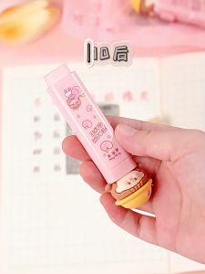 Retractable Eraser Suit with Refillable Cute Push-pull Eraser Cartoon Pencil Eraser Students School Office Supplies Stationary