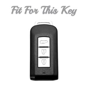 TPU Leather Smart Key Case Shell Fob for Mitsubishi Outlander Lancer Eclipse Mirage Keyless Entry TPU Car Key Case Cover