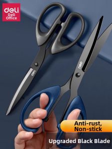 deli | Black Blade Non-stick Office Craft Scissors