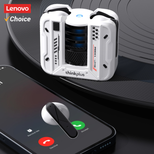 Lenovo | New Lenovo LP49 Wireless Bluetooth Earphones Noise Isolation With Dual Mode Gaming Headphones Hands-free Call With Mics Earbuds