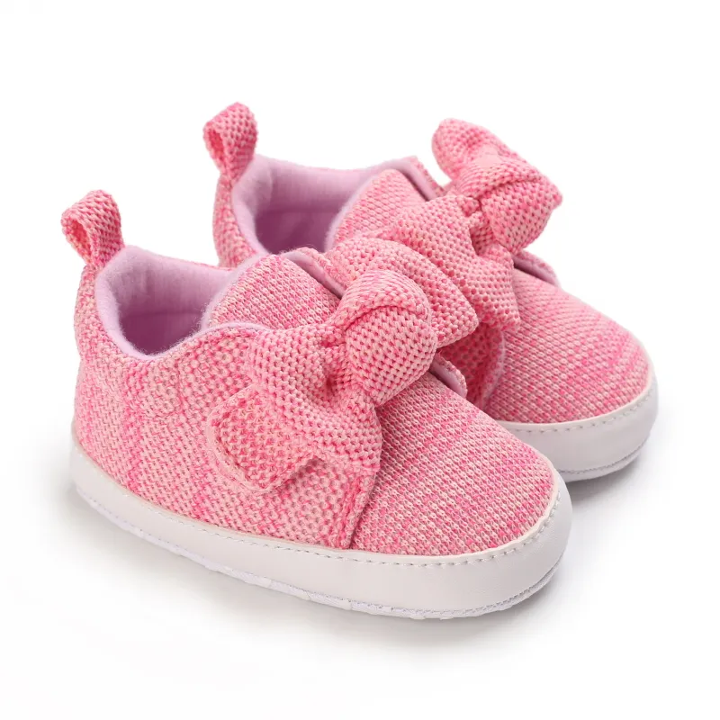 Baby Shoes Pink Newborn Baby Girls Cute Anti-Slip Infant Toddler Soft Sole  Princess Shoes for Christening