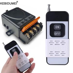 Kebidumei | 433Mhz Universal Wireless Remote Control Switch 30A DC 12V-75V High Power 1000 Meters Relay Receiver for Pump Motorcycle DIY