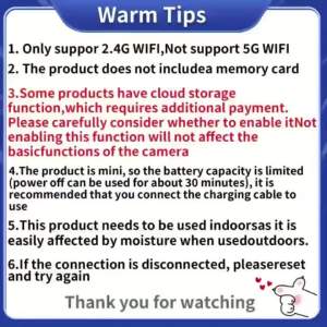 1080P Mini WiFi Camera With Infrared Night Vision and Motion Detection Remote Viewing Cam Video Voice Recorder For Household
