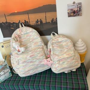 กระเป๋าเป้สะพายหลังของผู้หญิง เป้นประสงค์กระเป๋าเป้ สำหรับนักเรียนเรียบง่าย มูลค่าความงามสูง อ่อนโยน อเนก จำลอง แรงปรารถที่ถูกต้อง