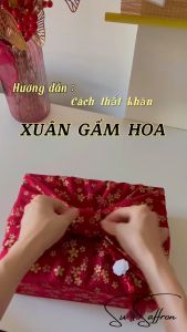 Khăn Gấm Gói Quà Cao Cấp 70x70cm: kèm tua rua và thiệp cảm ơn- Giúp quà tặng thêm Sang Trọng