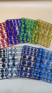 ฝาครอบหัวน๊อตฝาครอบน๊อตสีครอบหัวน๊อตแต่งน๊อตแต่ง (หัวเจาะดาว) สีทอง มี 30 ชิ้น มี 8 สี