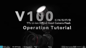 Godox Flash V100 C/N/S/F/O แฟลชกล้องหัวกลม TTL Li-ion Round Head Camera Flash กำลังไฟสูง 100Ws