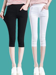 Slim-fit Womens Denim Jeans 7-10 Inches Short Length Waist Nature Waist Elastic Waist Summer Regular Thickness