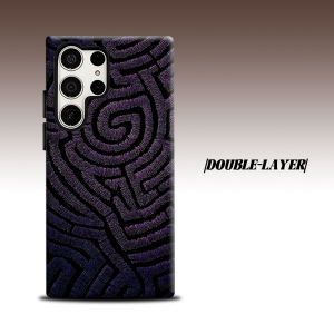 BILIBILI | Purple Dot Swirl For Samsung Galaxy S26 S25 S24 A56 A36 Dual Layer Luxury Fashion Full Lens Protective Case