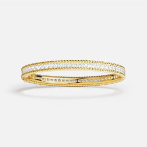 White Twisted Inlaid Bracelet