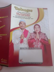 undangan full warna bahan Atkarton 21gram