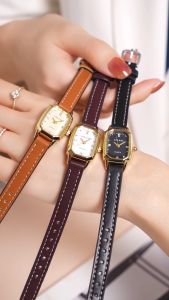 Sunlifex Jam Tangan Wanita Mode Klasi Persegi Dial Tali Kulit Penunjuk Jam Tangan Cewek Original