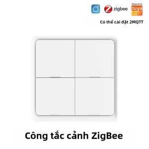 MOES | MOES 4Gang ZigBee Công Tắc Không Dây Thông Minh 12 Cảnh Nút Nhấn Bộ Điều Khiển Chạy Bằng Pin Cho Thiết Bị Tuya Tự Động Hóa Gia Đình