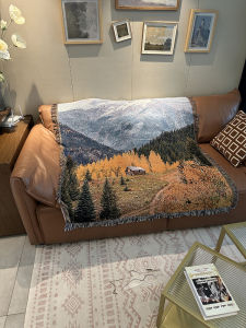 Túi Đệm Ghế Sofa Treo Tường Nghệ Thuật Phong Cảnh Trang Trí Phòng Khách Thảm Thảm Dệt Kim Thoải Mái Chữa Lành Cho Sức Khỏe