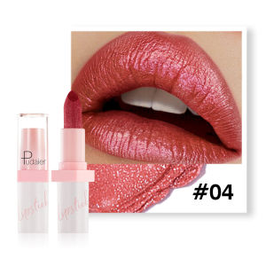 Shimmery Diamond Lipstick 10 Shades Waterproof Glittery Non Transfer Red Lip Tint Smooth Long Wear Pearly Lipstick