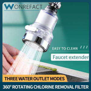 Bathroom Wash Face Sink 360 ° Rotating Dechlorination Filter Three-Speed Switch Extension Faucet Kitchen Sink Accessories